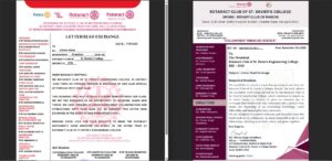 Letterhead Exchange with RAC St. Xavier’s College – RID 3250